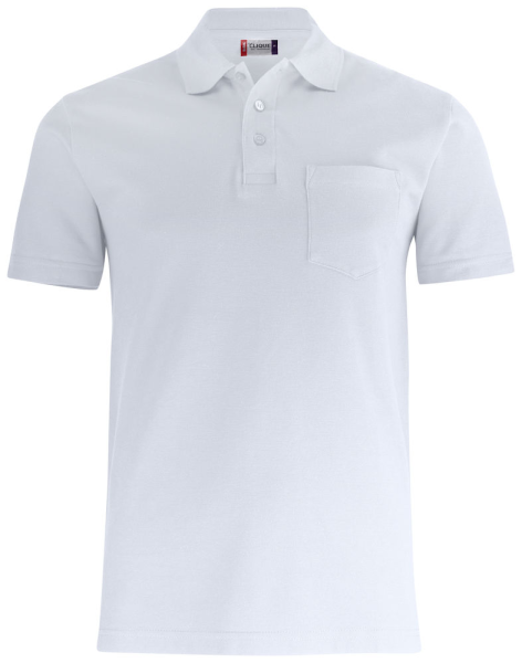Clique, Poloshirt Basic Pocket, weiß