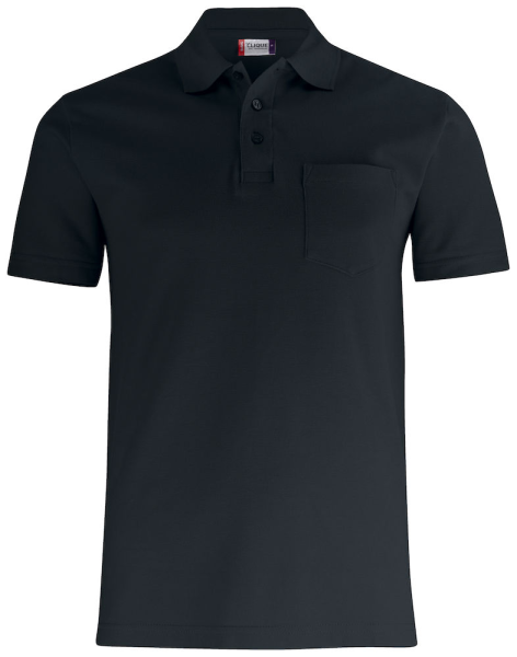Clique, Poloshirt Basic Pocket, schwarz