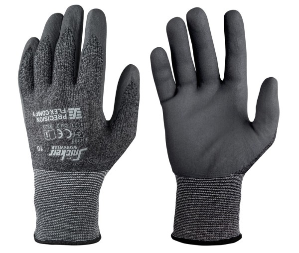 Snickers 9323, Präzisions Flex Komfort Handschuhe, muted black/rock grey