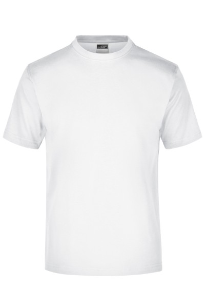 James & Nicholson, Round-T-Shirt Medium, white