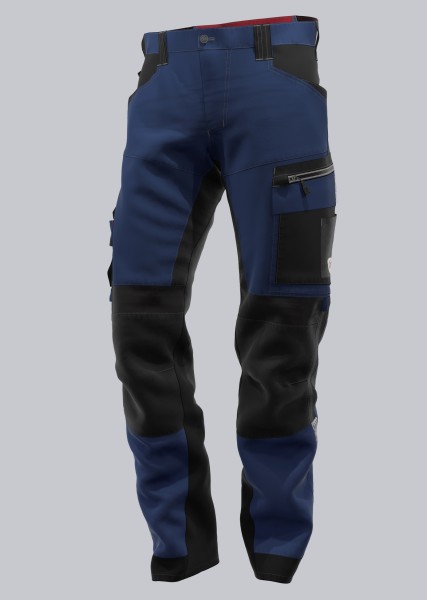 BP® Leichte Hybrid-Arbeitshose mit Kniepolstertaschen, nachtblau/schwarz