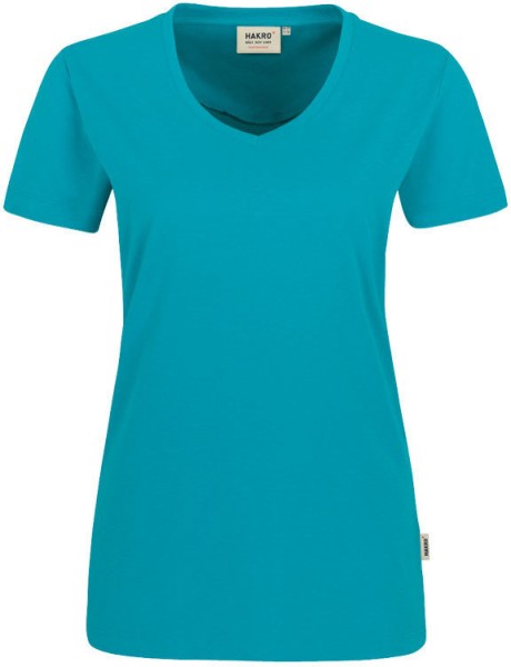 HAKRO, COTTON TEC® Damen V-Shirt, smaragd