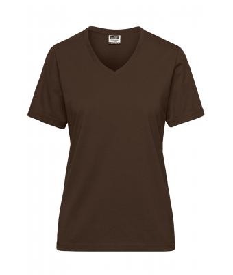 James & Nicholson, Ladies' BIO Workwear T-Shirt, brown