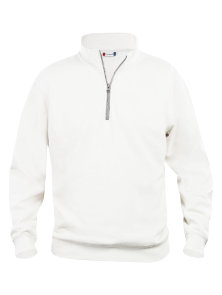 Clique, Sweatshirt Basic Half Zip, weiß