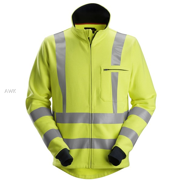 Snickers 2864, ProtecWork, Multinorm Warnschuzt Sweatshirt mit Reißverschluss, high vis yellow/navy