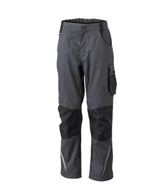 James & Nicholson, Workwear Pants - STRONG -, carbon/black