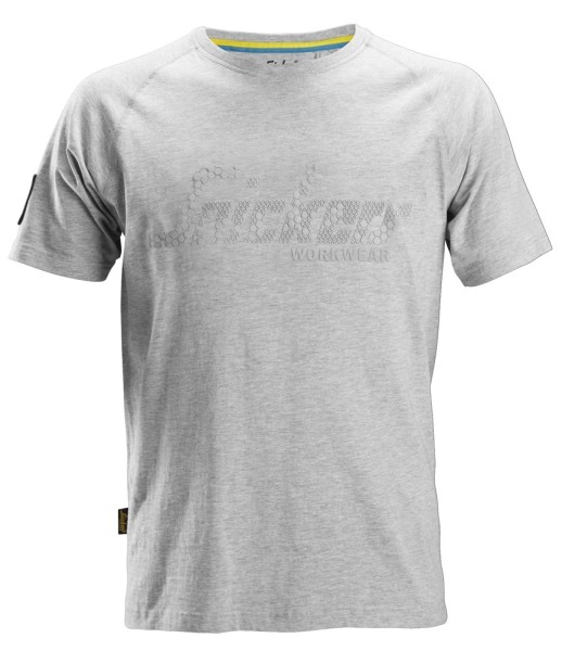Snickers 2580, Logo T-Shirt, grey melange