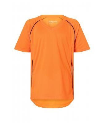 James & Nicholson, Team Shirt Junior, orange/black