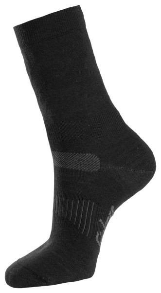 Snickers 9216, hohe Socken Merino, black