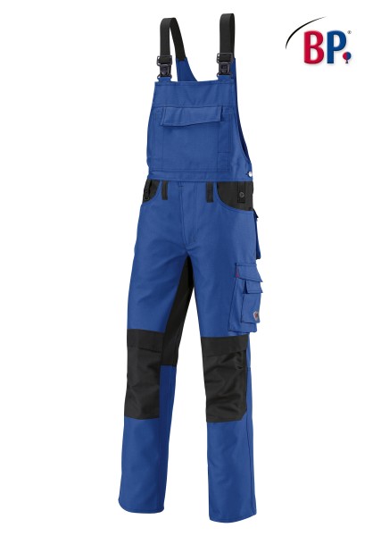 BP, Strapazierfähige Latzhose mit Kniepolstertaschen, blau/schwarz