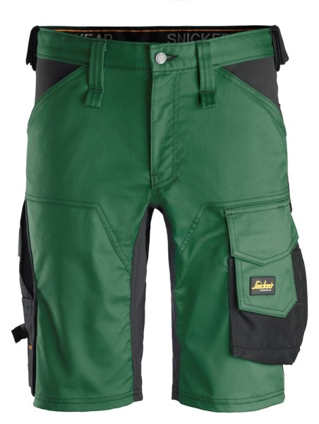 Snickers 6143, AllroundWork, Stretch Short, forest green/black