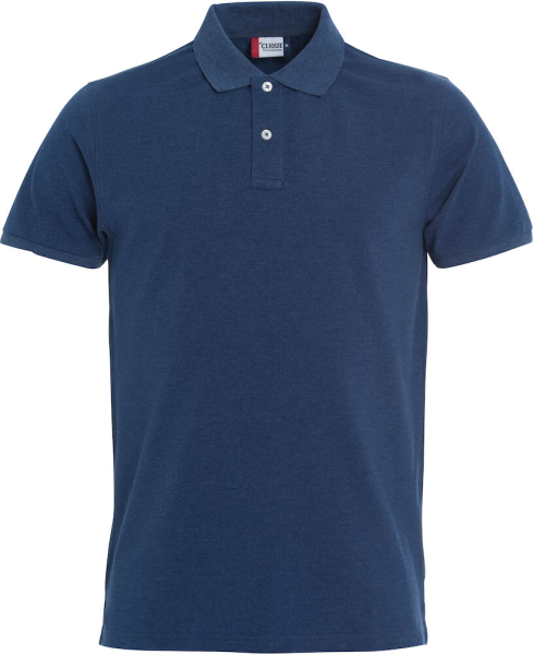 Clique, Poloshirt Stretch Premium, blau meliert