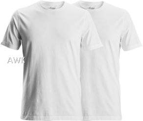 Snickers 2529, T-Shirt, Doppelpack, white