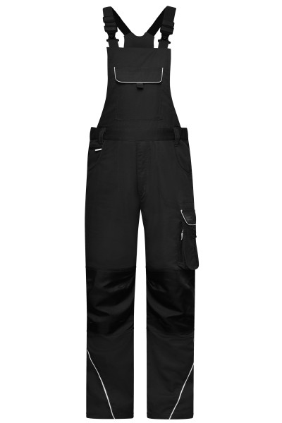 James & Nicholson, Workwear Pants with Bib - SOLID -, black