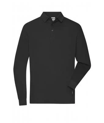 James & Nicholson, Men's Workwear-Longsleeve Polo, black