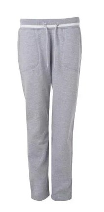 James & Nicholson, Ladies' Jog-Pants, grey-heather/white