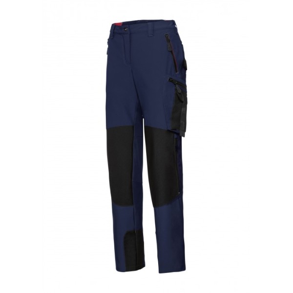 BP, Superstretch-Arbeitshose mit Kniepolstertaschen für Damen, nachtblau/schwarz
