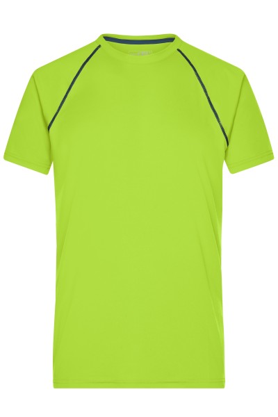 James & Nicholson, Men's Sports T-Shirt, bright-yellow/bright-blue