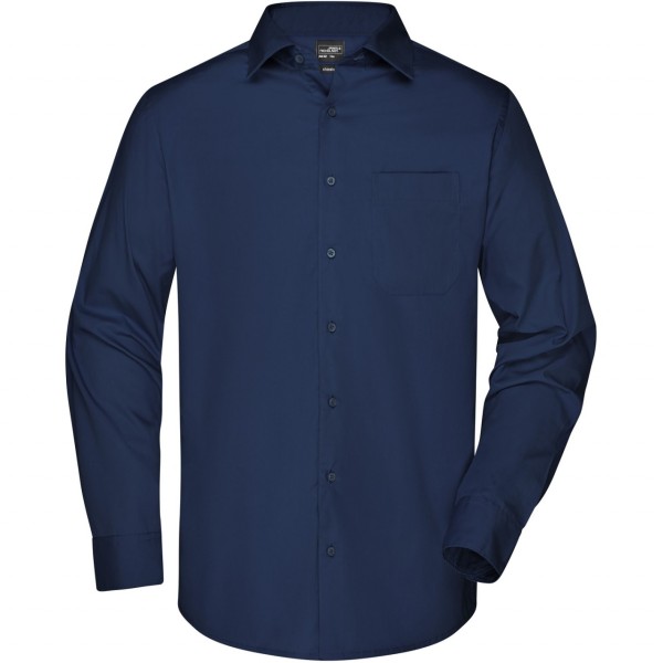 James & Nicholson, Men's Business Shirt Long-Sleeved, navy