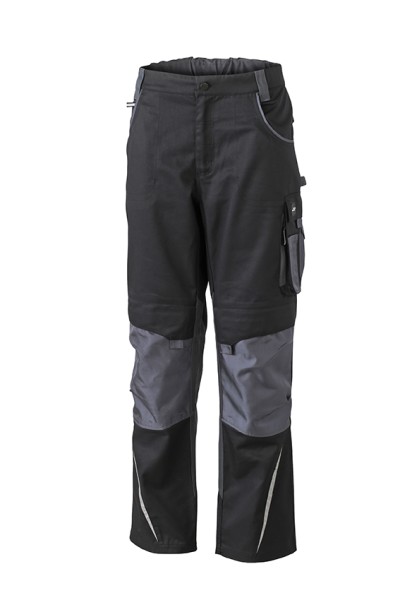 James & Nicholson, Workwear Pants - STRONG -, black/carbon