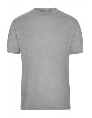 James & Nicholson, Men's BIO Workwear T-Shirt, grey-heather