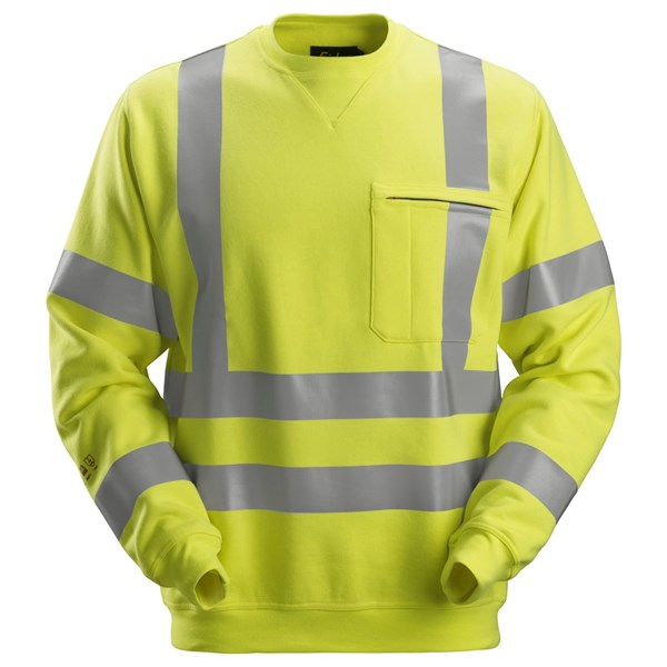 Snickers 2863, ProtecWork, Multinorm Warnschutz Sweatshirt, high vis yellow