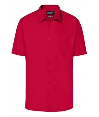 James & Nicholson, Men's Business Shirt Short-Sleeved, red
