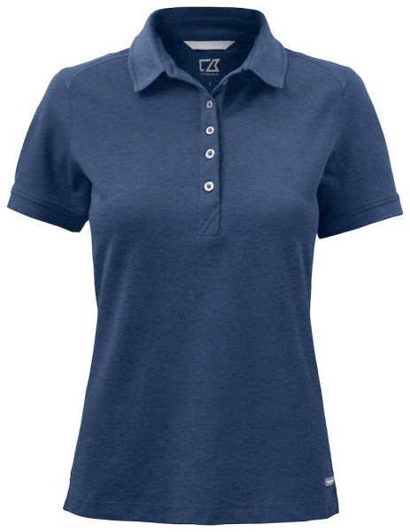 Cutter & Buck, Poloshirt Advantage Ladies, blau meliert