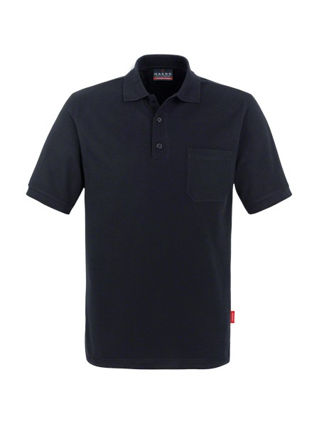 HAKRO, Pocket-Poloshirt MIKRALINAR®, schwarz