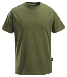 Snickers 2502, Klassisches Baumwoll T-Shirt, khaki green