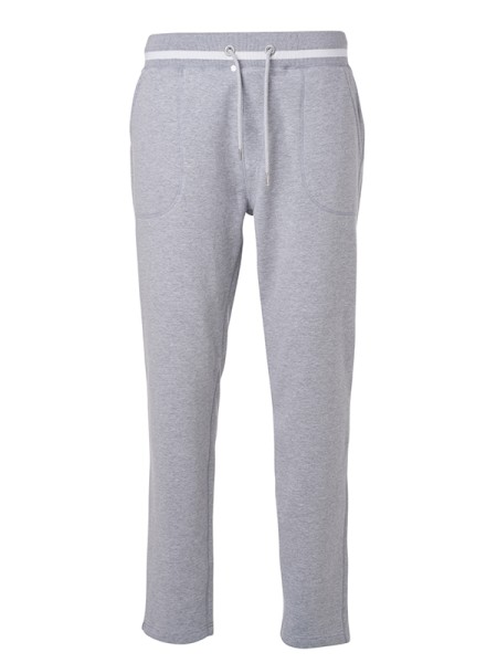 James & Nicholson, Men's Jog-Pants, grey-heather/white