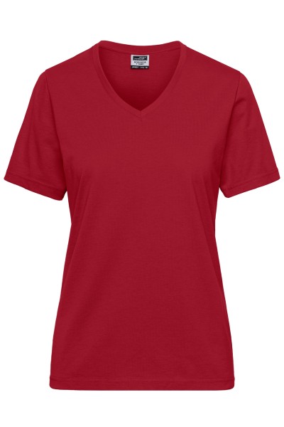James & Nicholson, Ladies' BIO Workwear T-Shirt, red