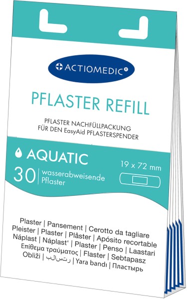 ACTIOMEDIC® EasyAid Refill Strips 19 x 72 mm AQUATIC- 30 St.