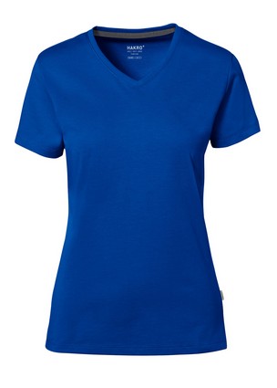 HAKRO, COTTON TEC® Damen V-Shirt, royalblau