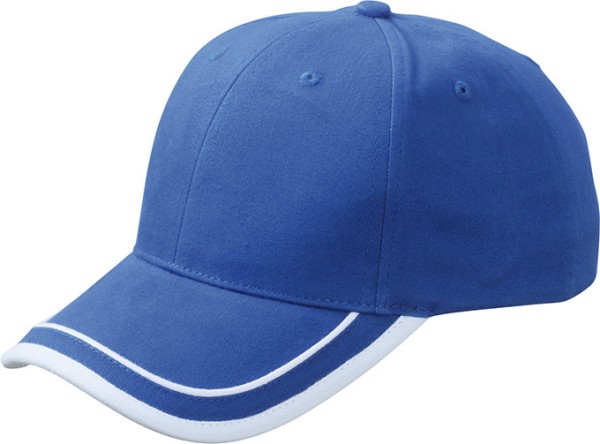 myrtle beach, 6 Panel Piping Cap, royal/white
