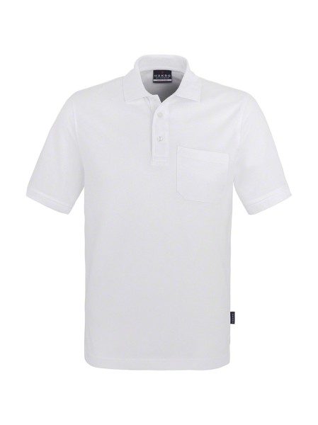 HAKRO, Pocket-Poloshirt Top, weiß