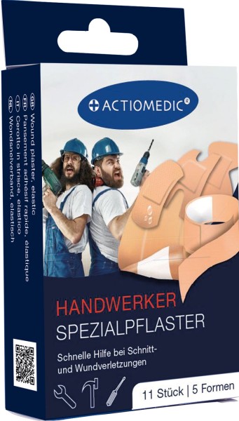 ACTIOMEDIC® HANDWERKER Spezialpflaster Set, 11-tlg.