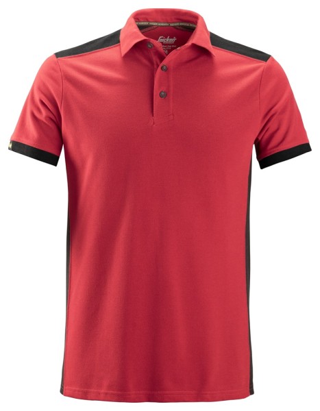 Snickers 2715, AllroundWork, Poloshirt, chili red/black
