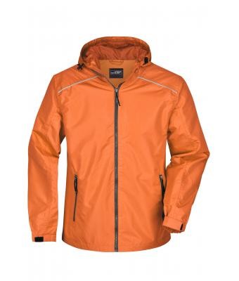 Men's Rain Jacket, orange-carbon PES
