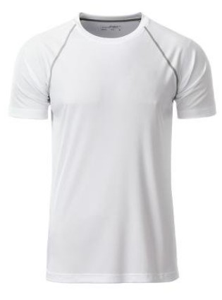 James & Nicholson, Men's Sports T-Shirt, white/silver