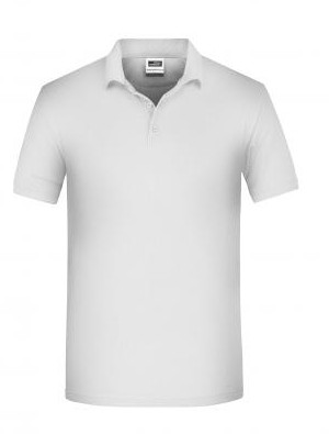 James & Nicholson, Men's BIO Workwear Polo, white