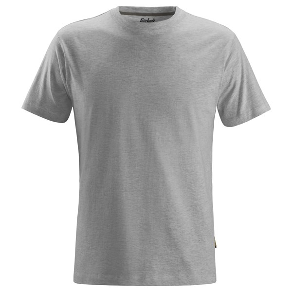 Snickers 2502, Klassisches Baumwoll T-Shirt, grey melange