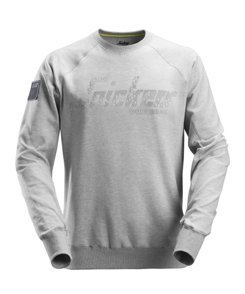 Snickers 2882, Logo Sweatshirt, grey melange