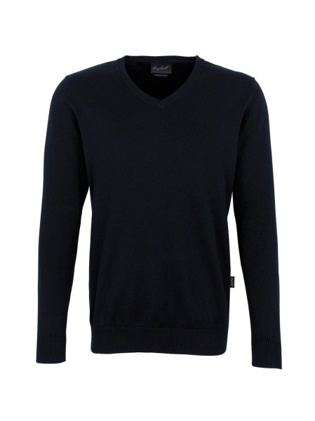 HAKRO, V-Pullover Premium-Baumwolle, schwarz