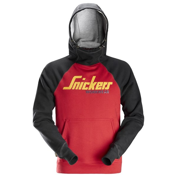 Snickers 2889, Logo Hoodie, chili red/black