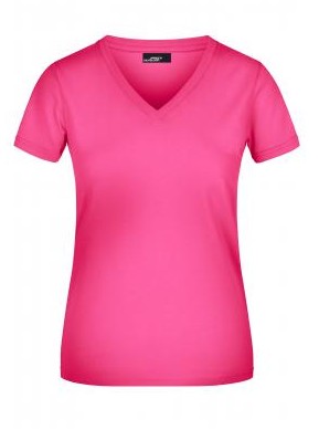 James & Nicholson, Ladies' V-T-Shirt, pink