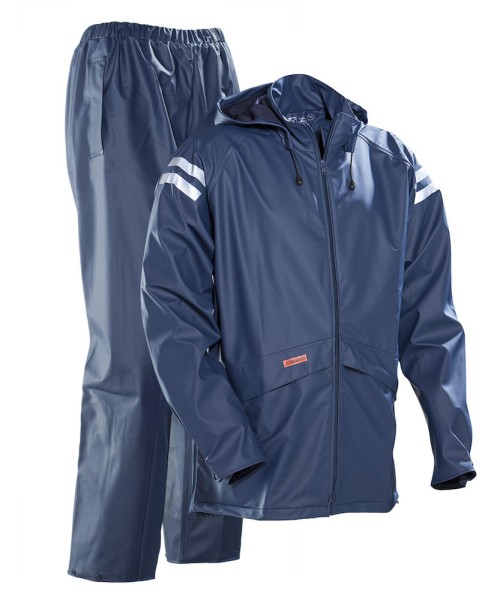 Jobman, Regenbekleidung-Set Jacke und Hose, dunkelblau