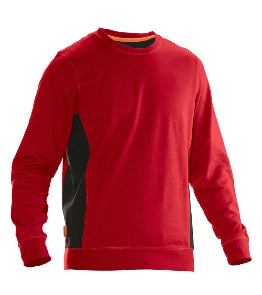 Jobman, Sweatshirt "Practical", rot/schwarz