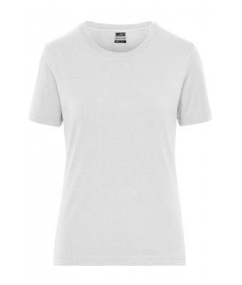James & Nicholson, Ladies' BIO Stretch-T-Shirt Work - SOLID -, white