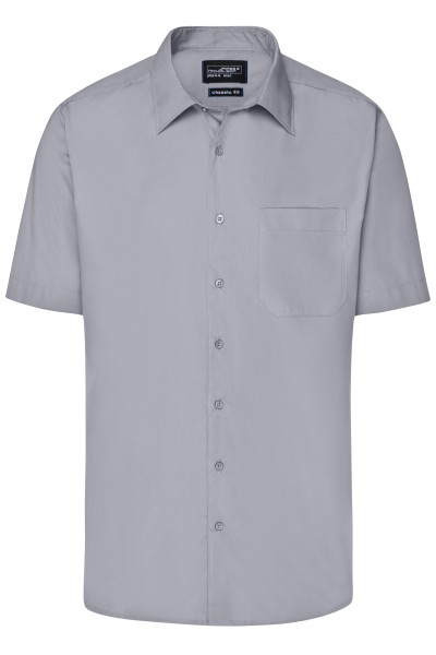 James & Nicholson, Men's Business Shirt Short-Sleeved, steel